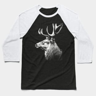 Deer / Risograph Artwork Baseball T-Shirt
